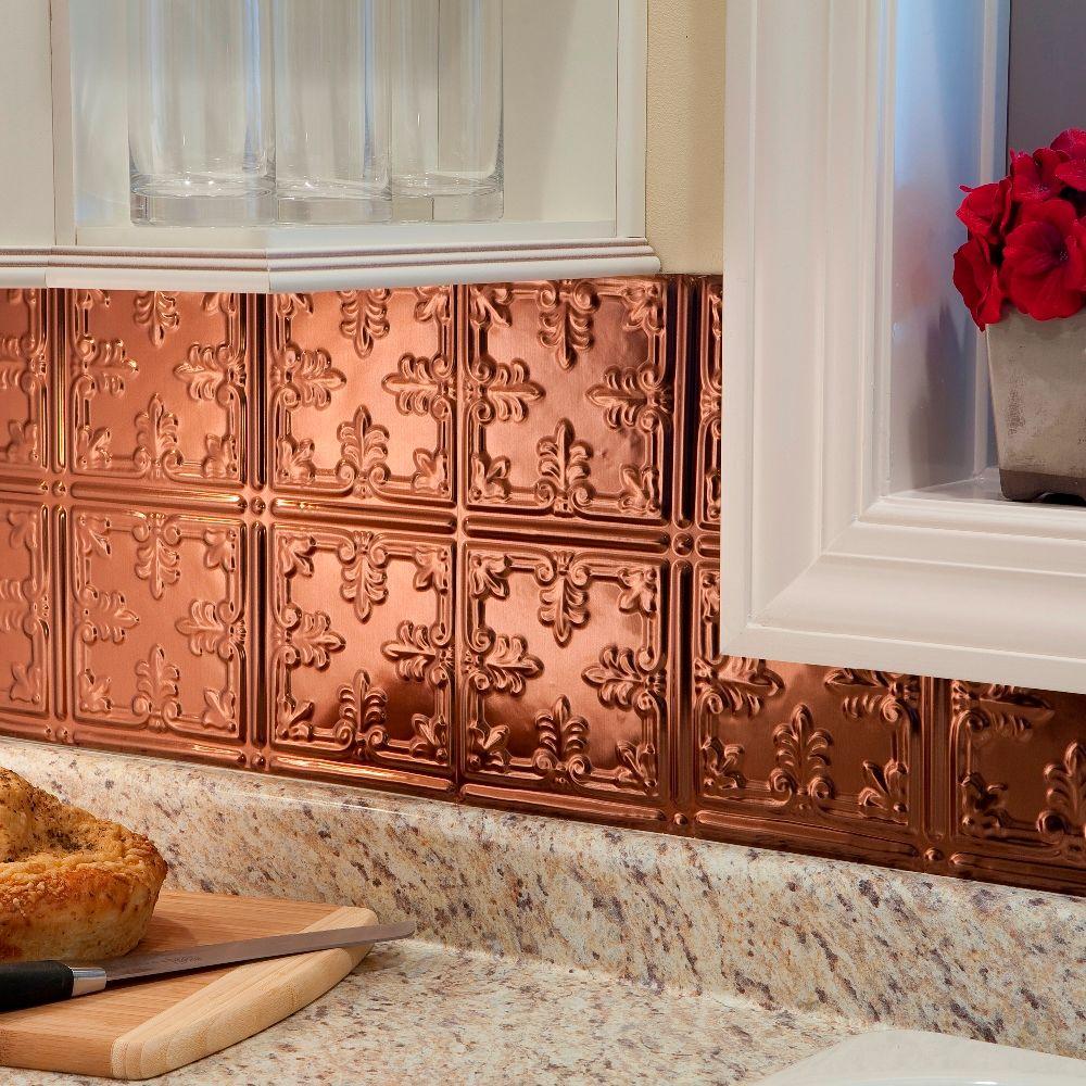 23 Copper Kitchen Backsplash Ideas Your House Needs This   Vinyl Panels 