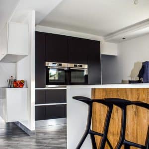 Modern Kitchen with Black Details
