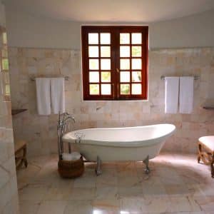 Traditional Bathroom with Vintage Tub